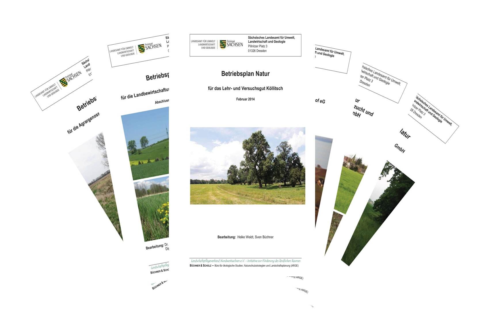 Deckblätter der Betriebspläne Natur