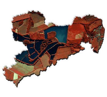 Karte: CIR-Luftbilddaten von Sachsen